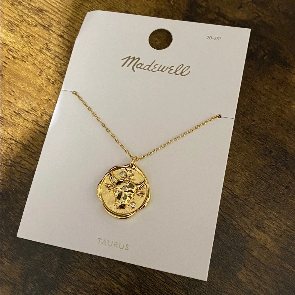 NWT MADEWELL Zodiac Taurus necklace with pendant - Picture 5 of 7